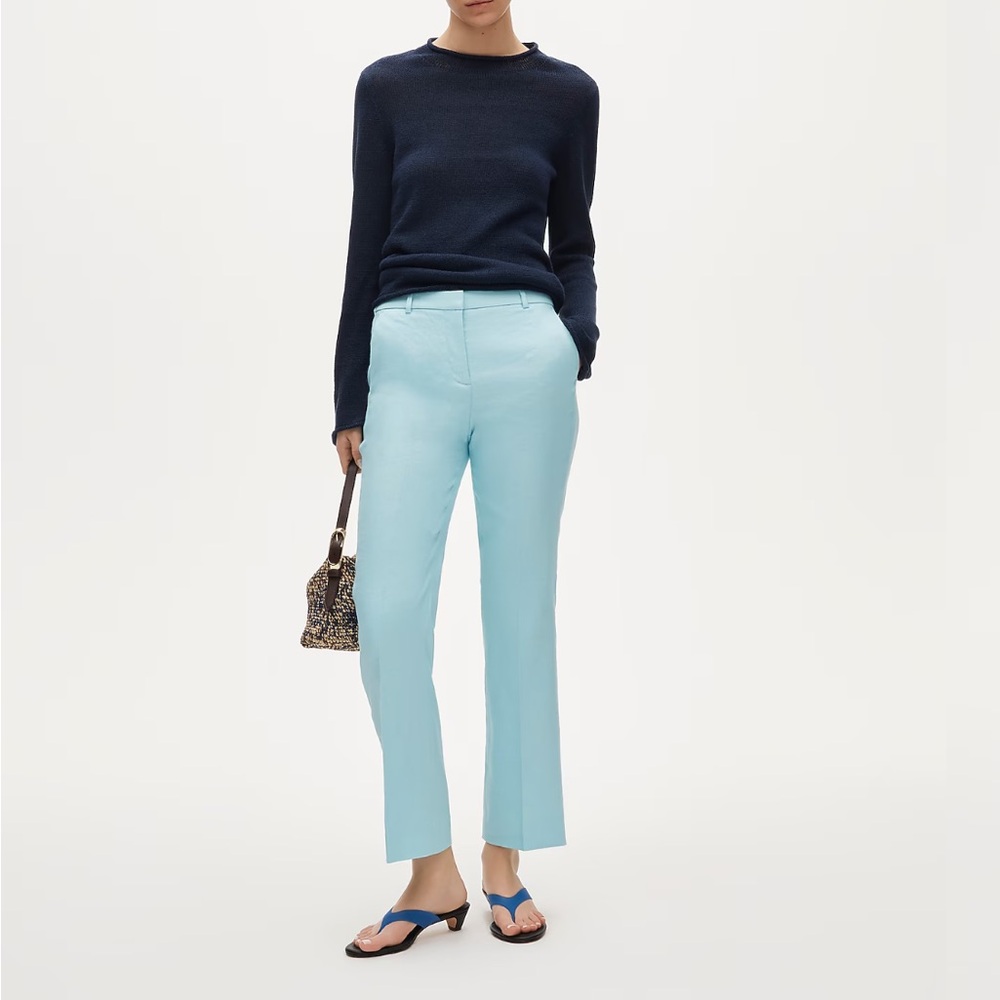 J. Crew Larimar Blue Kaya linen pants Pants